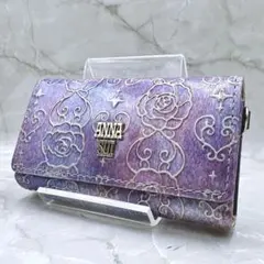 アナスイ キーケース 4連 パープル 花柄 ラベンダー 極美品のサムネイル