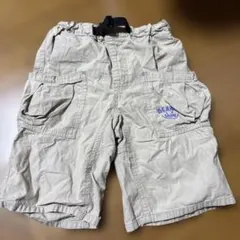 ベージュ ハーフパンツ コットン混紡 4ポケット