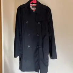 【STRENESSE】黒のトレンチコート ダブルブレスト