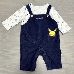 【最終値下げ】monpoké デニム風ロンパース 70cm ピカチュウのサムネイル