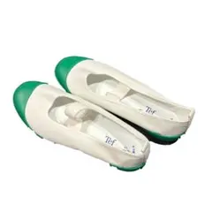 NOS MOONSTAR Tef カラー 上履き 23.5 白 緑 未使用のサムネイル