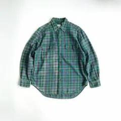 【GAP】00's Check Flannel Shirt Green M