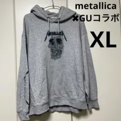 美品　metallica メタリカ GU コラボ　長袖パーカー　XL グレー