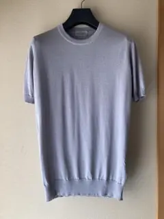 JOHN SMEDLEY ウールコットン AIG 30G半袖 ニット グレー S