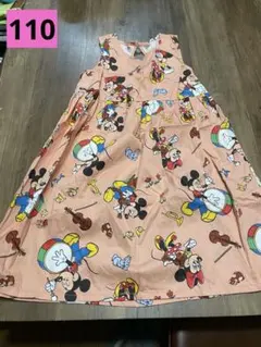 リトシー！110サイズ/楽器ミッキー＆ミニーワンピース