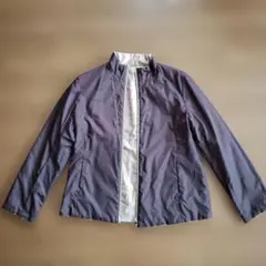 ブラウン×シャンパンゴールド リバーシブル スタンドカラー ジャケット