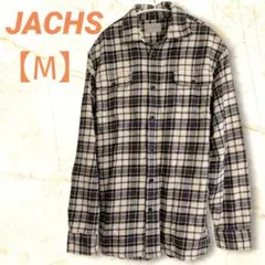 古着　JACHS　シャツ　【М】　長袖　チェック　コットン