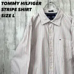 値下げ新品！トミーヒルフィガー♪白に紺、ストライプ薄手セーター、USサイズL メール便対応 tシャツ メンズ トミーヒルフィガー 半袖