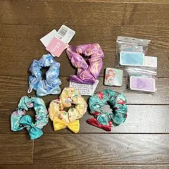 プリンセス　シュシュ　ヘアアクセサリー　ハンドタオル　ヘアゴム　小物入れ