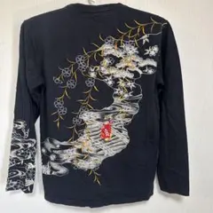 クロップドヘッズ CROPPED HEADS 刺繍デザイン長袖シャツ 黒のサムネイル