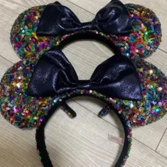 ディズニー★ミニー スパンコールカチューシャ ペア ディズニーランド シー