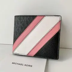 【MICHAEL KORS】マイケルコース　クーパー　二つ折り財布　新品　ピンクのサムネイル