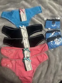 Tバック 8枚セット青 黒 ピンクMサイズ7枚L１枚