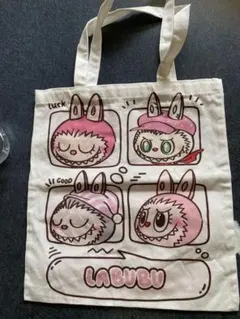LABUBU キャンバストートバッグ♡送料￥230込み