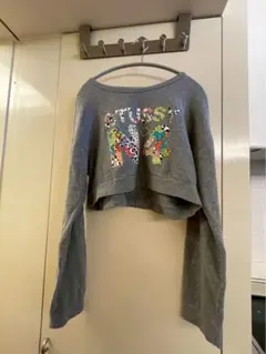 Stussy グレー クロップドスウェット