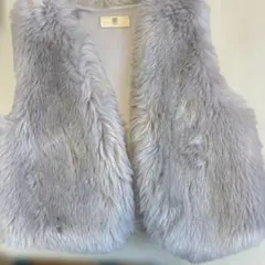 グレー ファー ベスト Mサイズ r.p.s