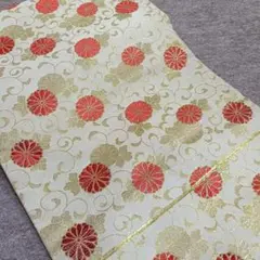 ◆1608◆セミアンティーク帯　名古屋帯　菊唐草　花唐草　正絹　和装着物