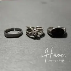 【大人気！】 オニキス　リング　シルバー　韓国　y2k メンズ　ユニセックス