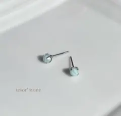 ラリマー ピアス