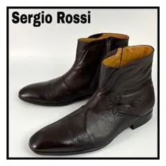 Sergio Rossi セルジオロッシ ショートブーツ サイドジップ 刺繍