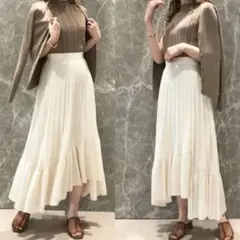 SNIDEL スナイデル　イレギュラープリーツスカート