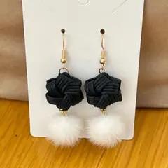 水引ピアス　花結びピアス　和風　洋装　小物　アクセサリー　ハンドメイド