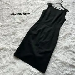 【メイソングレイ】ノースリーブワンピース　ブラックM お呼ばれ　美シルエット　夏