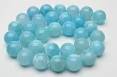 ラリマーブルー龍紋瑪瑙ドラゴンアゲート　12mm　１連（38cm）パワーストーン