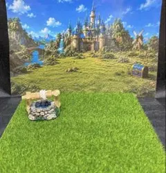 ジオラマ 井戸 ドラクエの世界 フィギュア 撮影 背景 芝生マット15×15