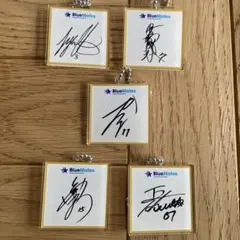 ベイスターズ　Blue mates ファンクラブサイン色紙キーホルダー5点セット