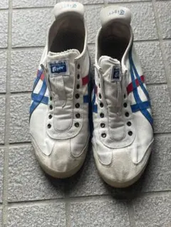 Onitsuka Tiger スリッポン ホワイト/ブルー/レッド