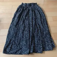 【再お値下げ】ヒョウ柄ロングスカート 白黒