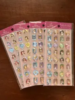 セリア　Disney プリンセス シール 4枚セット