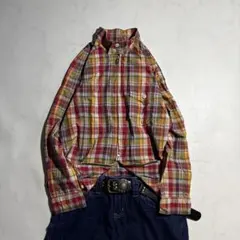 '09 old GAP フルジップ スタンドカラー シャツ アメカジ y2k