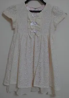 【120cm】anyfam エニィファム 半袖 総レース ワンピース