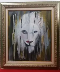 油絵 人物 鶴田一郎 F6 【 美人画 】手描き 額付き - メルカリ