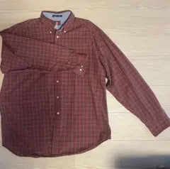90s TOMMY HILFIGER チェック柄長袖シャツ
