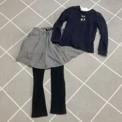 petit main 130サイズ トップス スカート レギンス セット