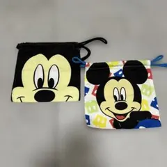 ディズニー　ミッキー　ミニー　巾着　2点セット