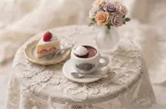 ミニチュア　コーヒーカップ　ソーサー　カフェ　ドールハウス