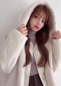 マルチwayフーディーファーベストXキルティングコートセット[on129]