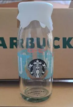 スターバックス コーヒー牛乳瓶　ブルー