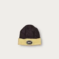 NIKE ニット帽 リバーシブル 黒 ビーニー ストリート 90s 刺繍ロゴ 美