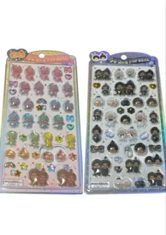 【カラフル、モノトーンセット】国内正規品　モンチッチ うるちゅるポップシール