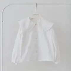 キッズ BIGカラー ブラウス 襟 長袖 シャツ CIAOPANIC TYPY