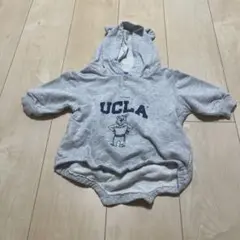 UCLA フード付きロンパース グレー