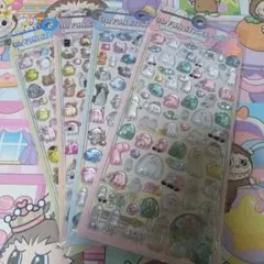 【C】オバケーヌボンボンドロップシール４枚　ゴースト　おばけ　アニマル　動物