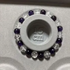アメジスト・クラック水晶ブレスレット 15cm