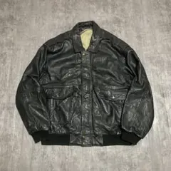 90s vintage A-2 flight leather jacket