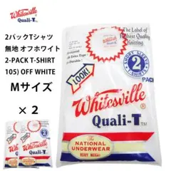 ホワイツビル 2パック Tシャツ 無地 WV73544 白 (M×2) 新品のサムネイル